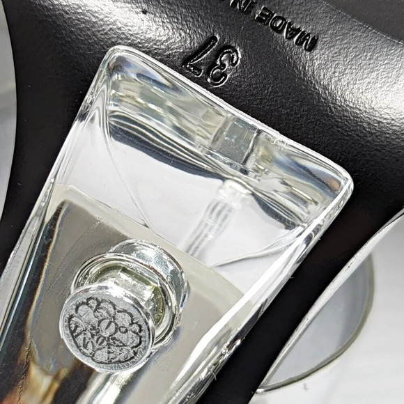 Alexander McQueen Women's Shard Wedge Heel Slide Sandals Size 37 IT (MSRP $1490) - Picture 12 of 14